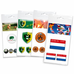 Fankaarten met dominglabels