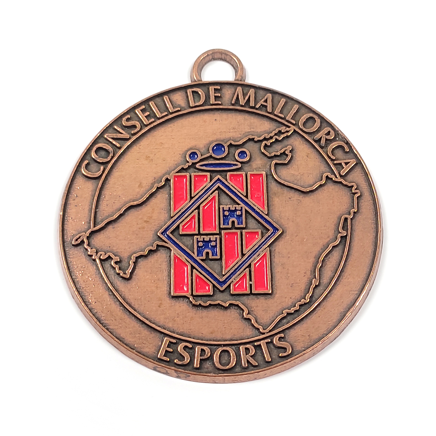 Gegoten medaille met emaille
