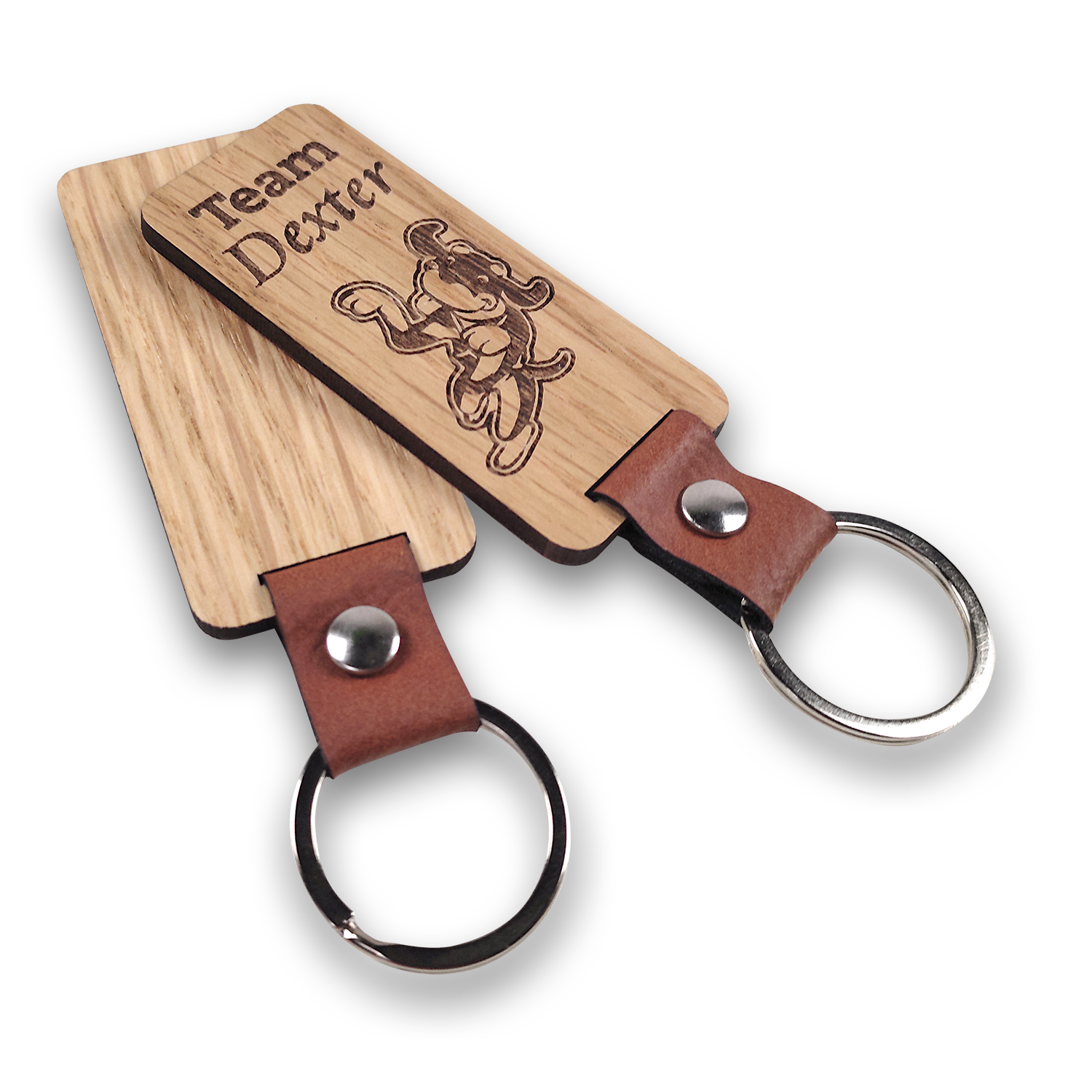 Houten-Sleutelhanger-met-leer