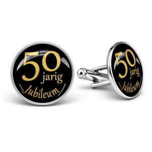 Manchetknopen met dominglabel in geschenkdoos
