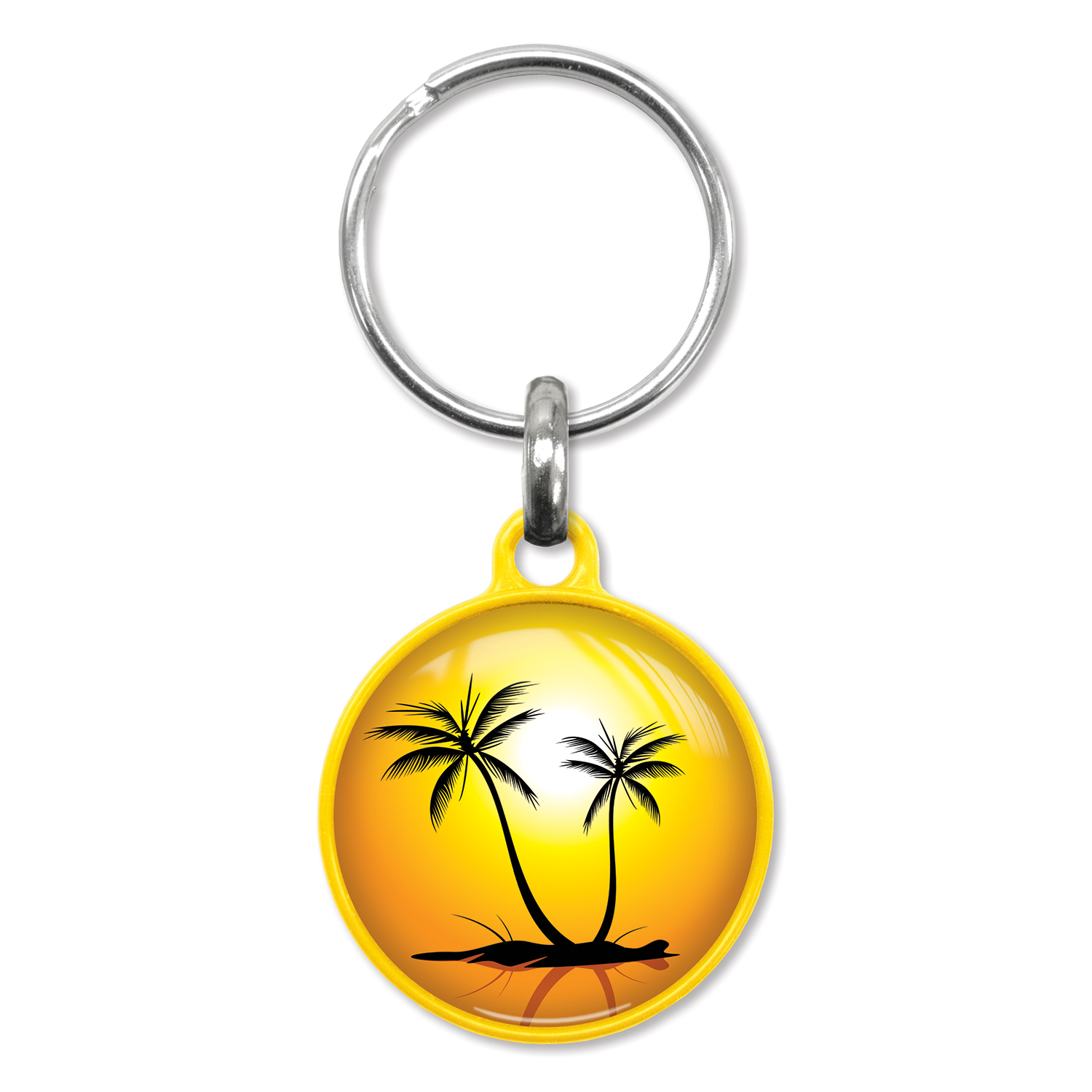 Kunststof sleutelhanger met doming Lucky Round - Afbeelding 3