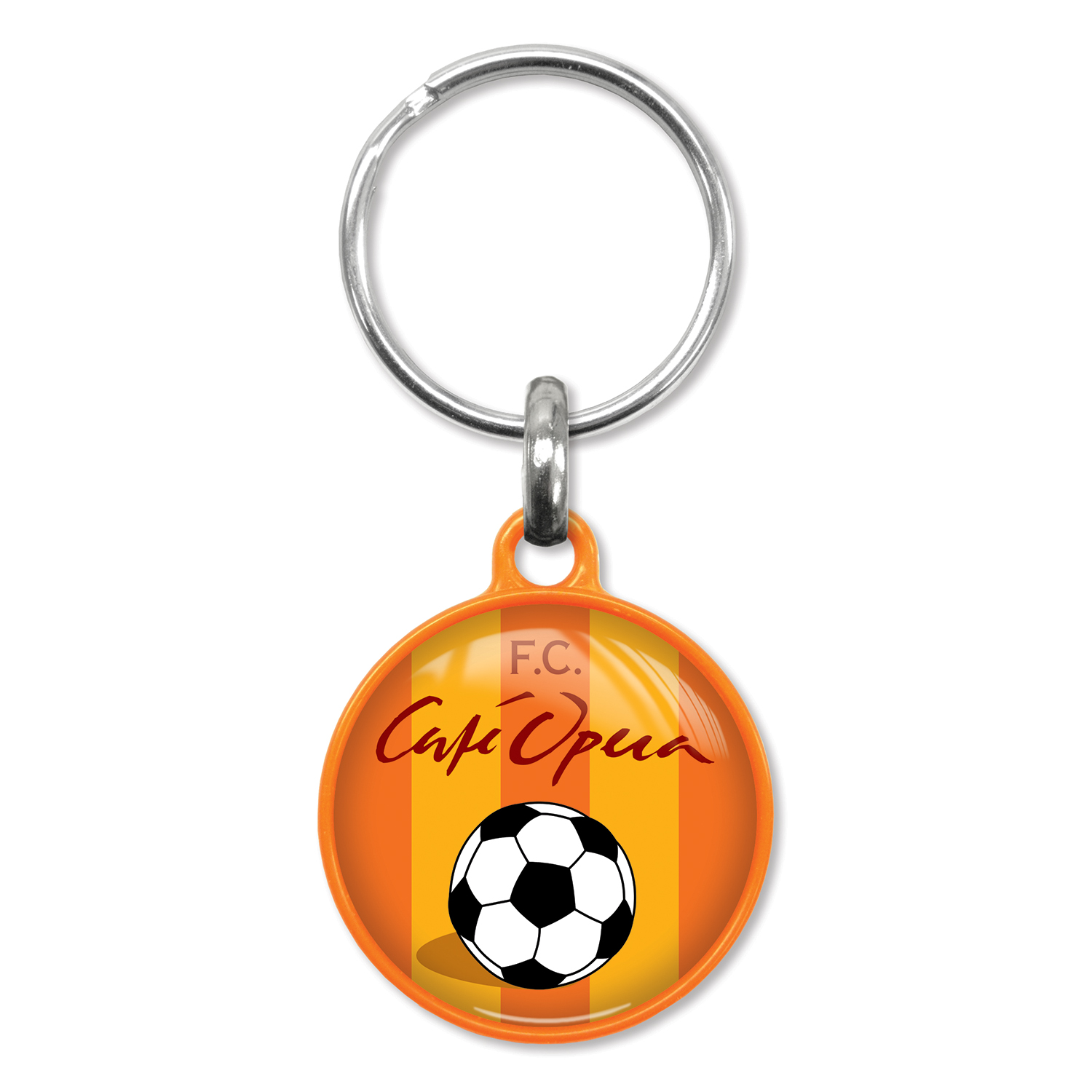 Kunststof sleutelhanger met doming Lucky Round - Afbeelding 2
