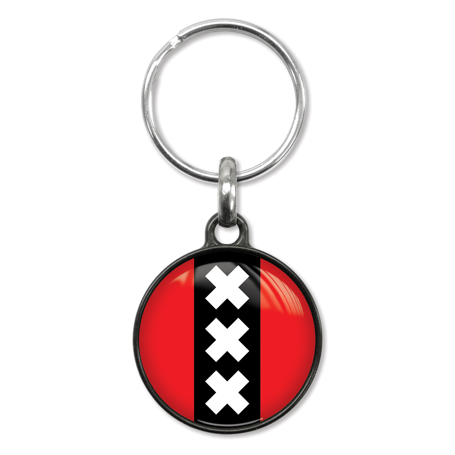 Kunststof sleutelhanger met doming Lucky Round - Afbeelding 6