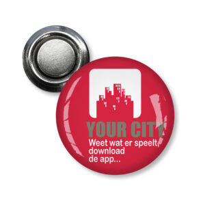 Naambadge ø 30 mm met doming