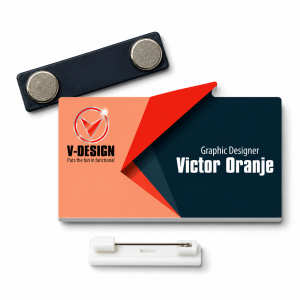 Naambadge van kunststof