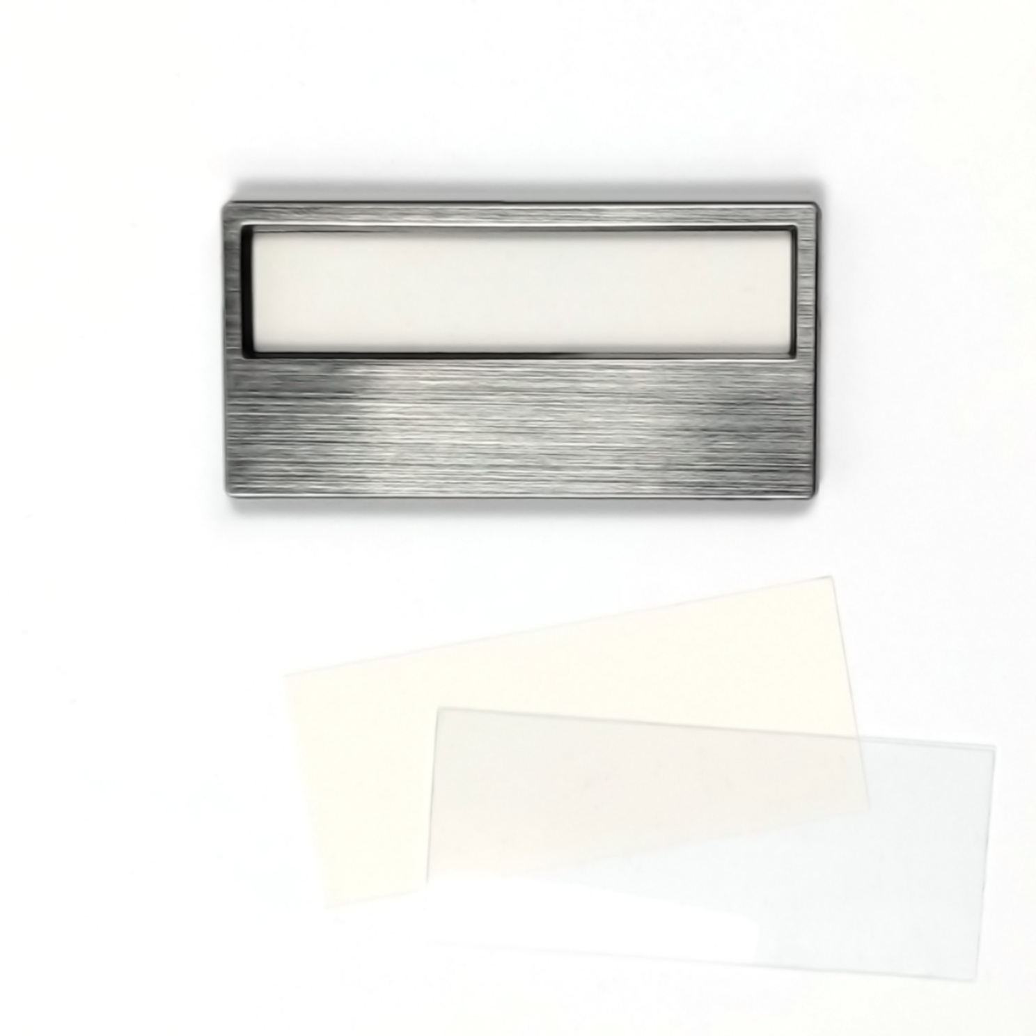 Naambadge RVS-look met verwisselbare naam - Afbeelding 2