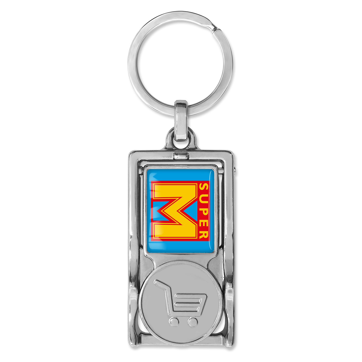 Multifunctionele metalen sleutelhanger Smart-Coiny