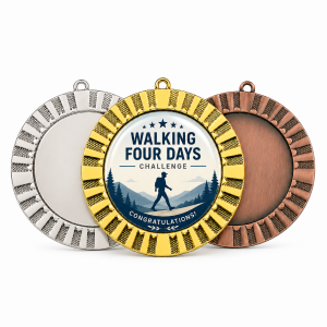 Medaille met stralende rand ø 70 mm