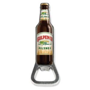 Opener met flesvormig dominglabel