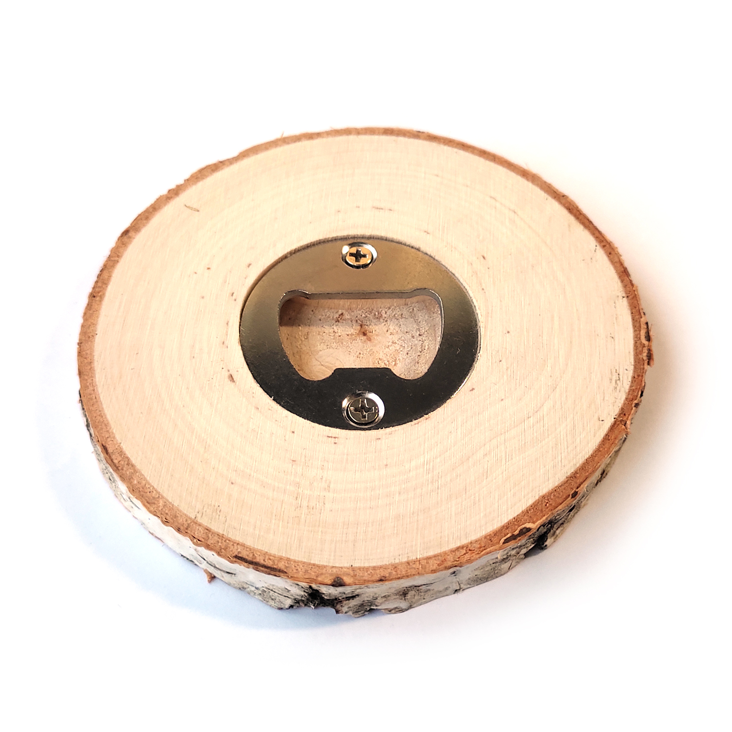 Houten onderzetter en opener - Afbeelding 2