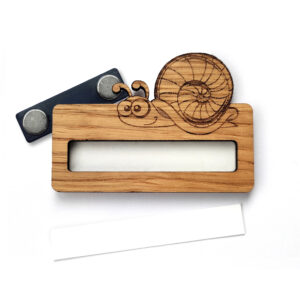 Houten Naambadge met naaminsert