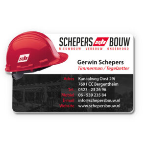 Kunststof Visitekaartje Schepers Bouw
