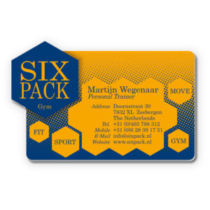 Kunststof Visitekaartje Six Pack