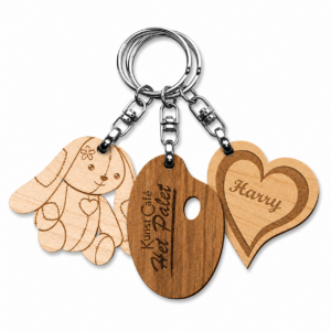 Custommade houten Sleutelhanger met gravure