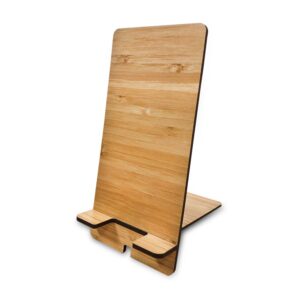 Houten telefoonhouder, standaard met of zonder gravure HPL21907