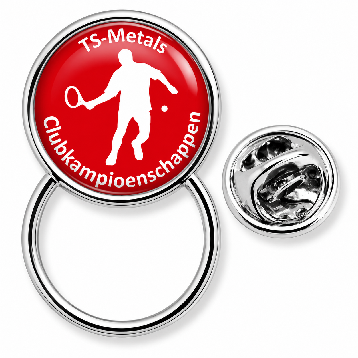 Pin met ronde doming en brilhouder - Afbeelding 2