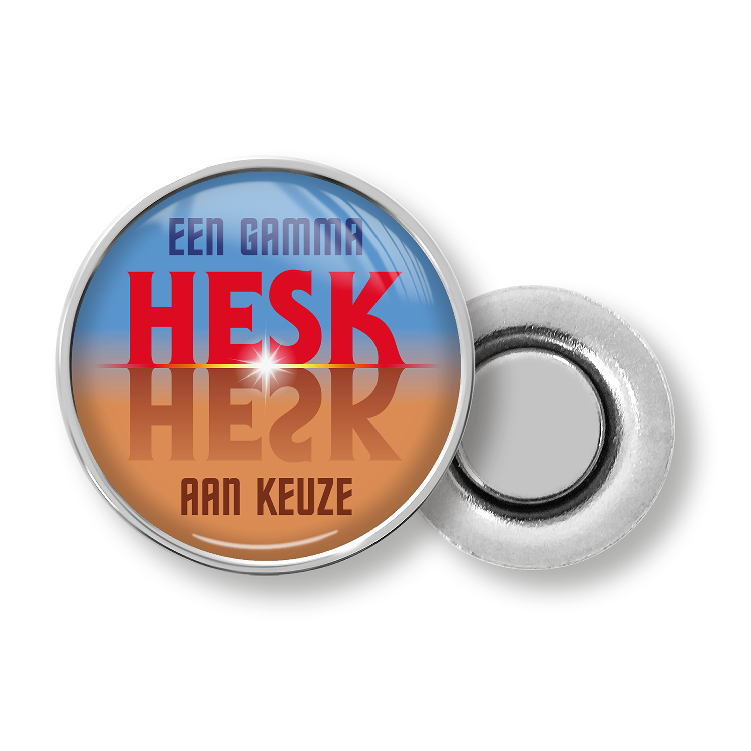 Metalen pin met magneet en doming - Afbeelding 3