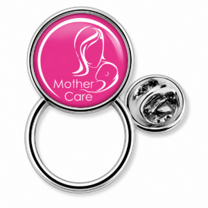 Pin met ronde doming en brilhouder